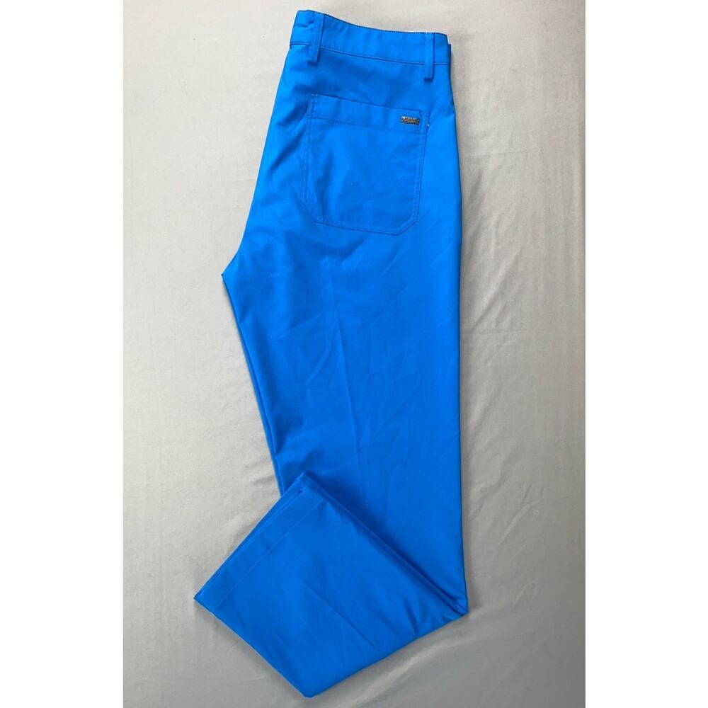 Abacus Lightweight Flat Front Microfiber Golf Pants. Royal Blue, Men's 32X30.5